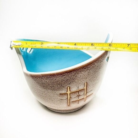 Mid-Century VTG Asymmetrical Cut-Out Ceramic Bowl/Planter - Picture 8 of 8